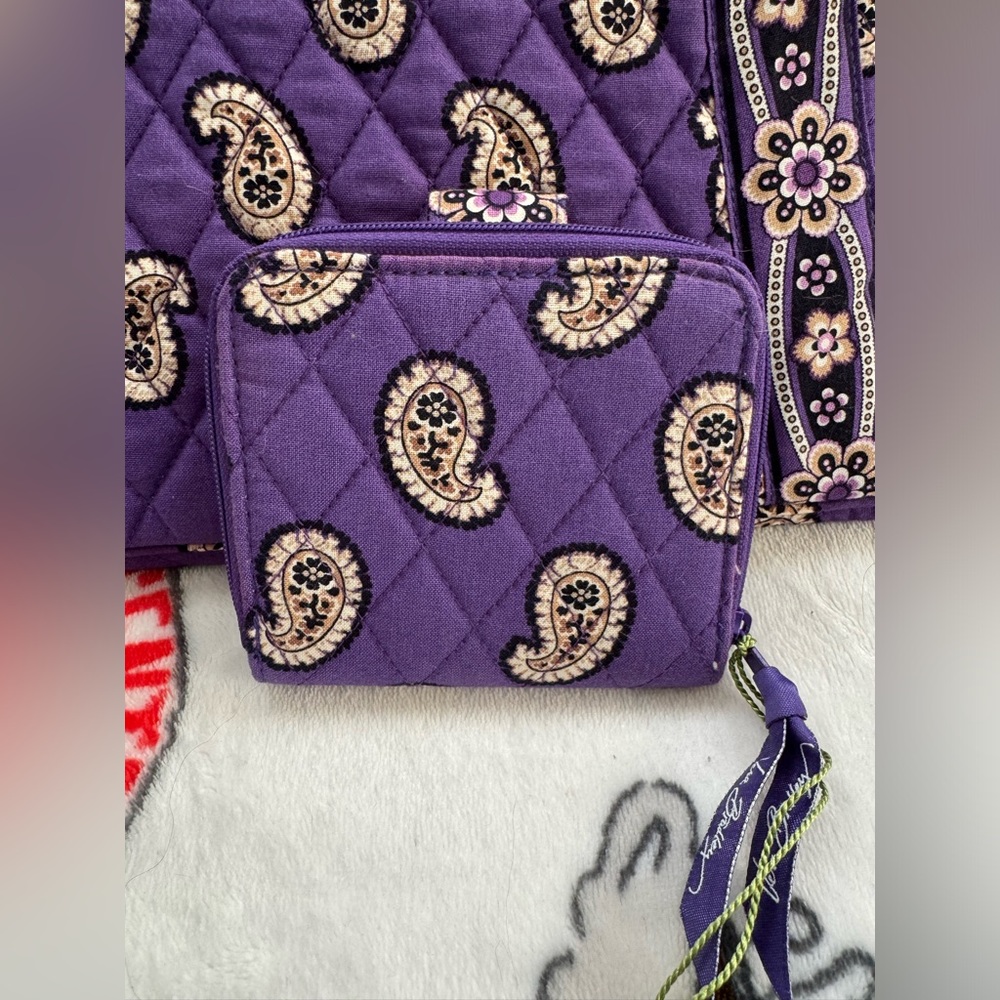 Vera Bradley Simply Violet Purse and Wallet Set - Picture 8 of 15